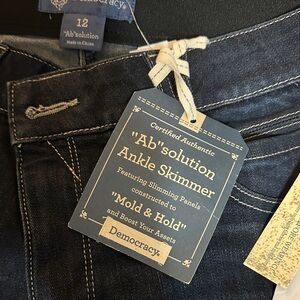 Democracy Women's Dark Blue Ankle Skimmer Jeans